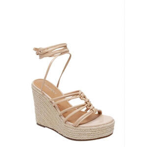 Lisa Vicky Beige Strappy Wedge Sandals